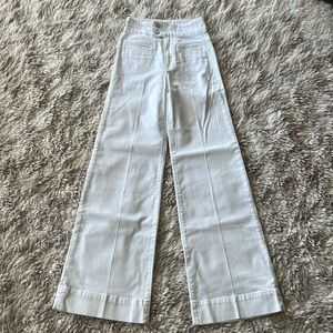 White Wide Leg Frame Denim